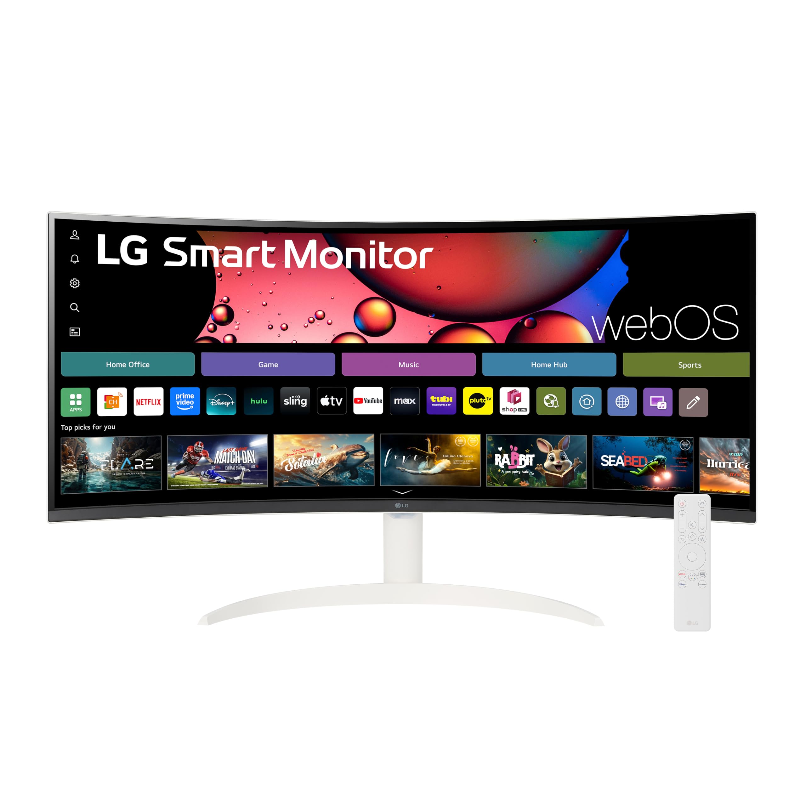 LG 34SR60QC-W QHD Curved Smart Monitor