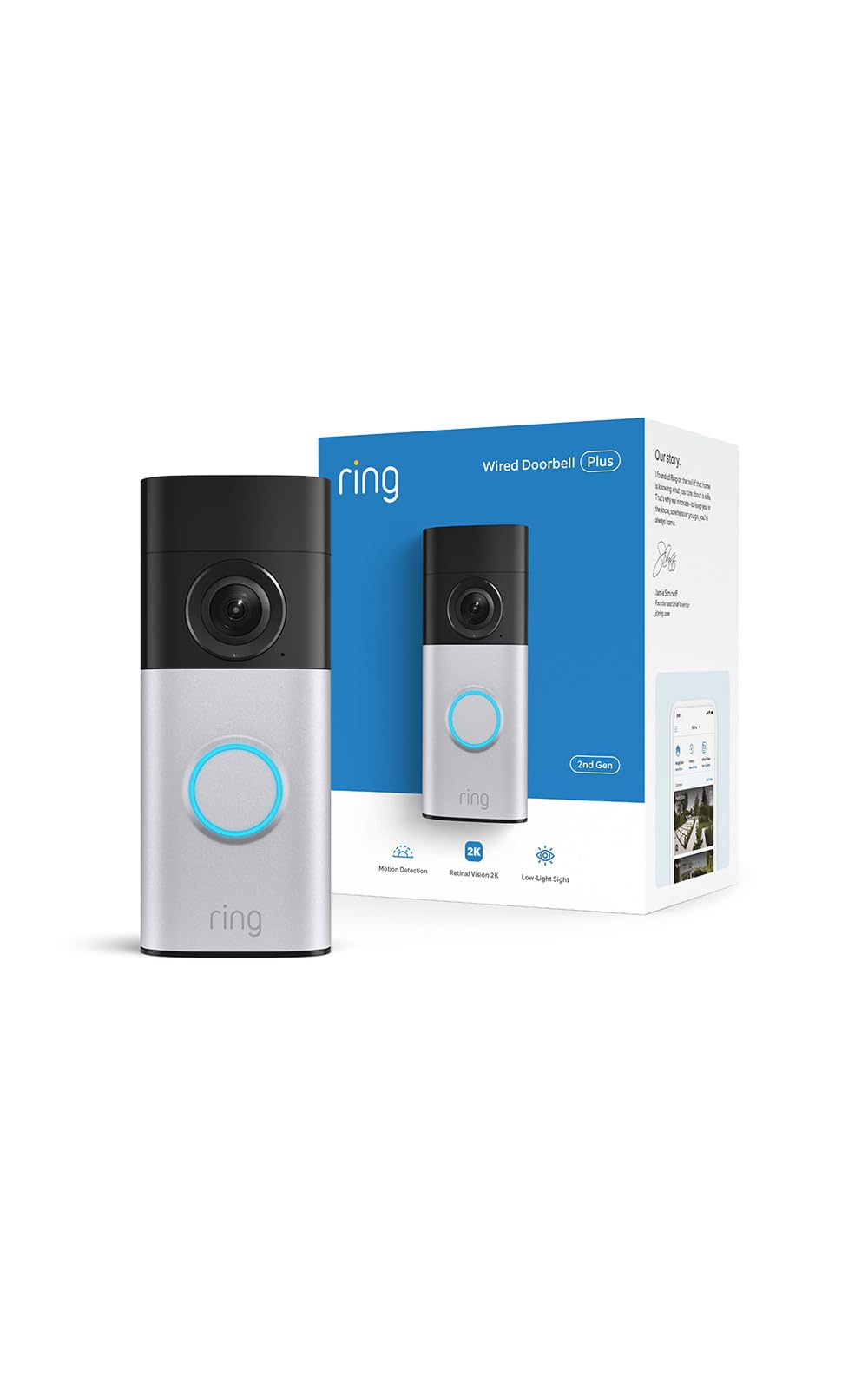 Ring Wired Doorbell Plus , Home or