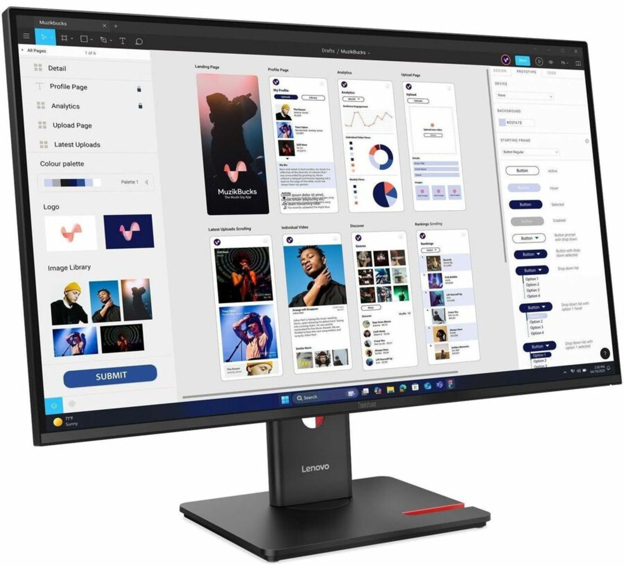 Lenovo ThinkVision T32UD-40 32" Class 4K UHD