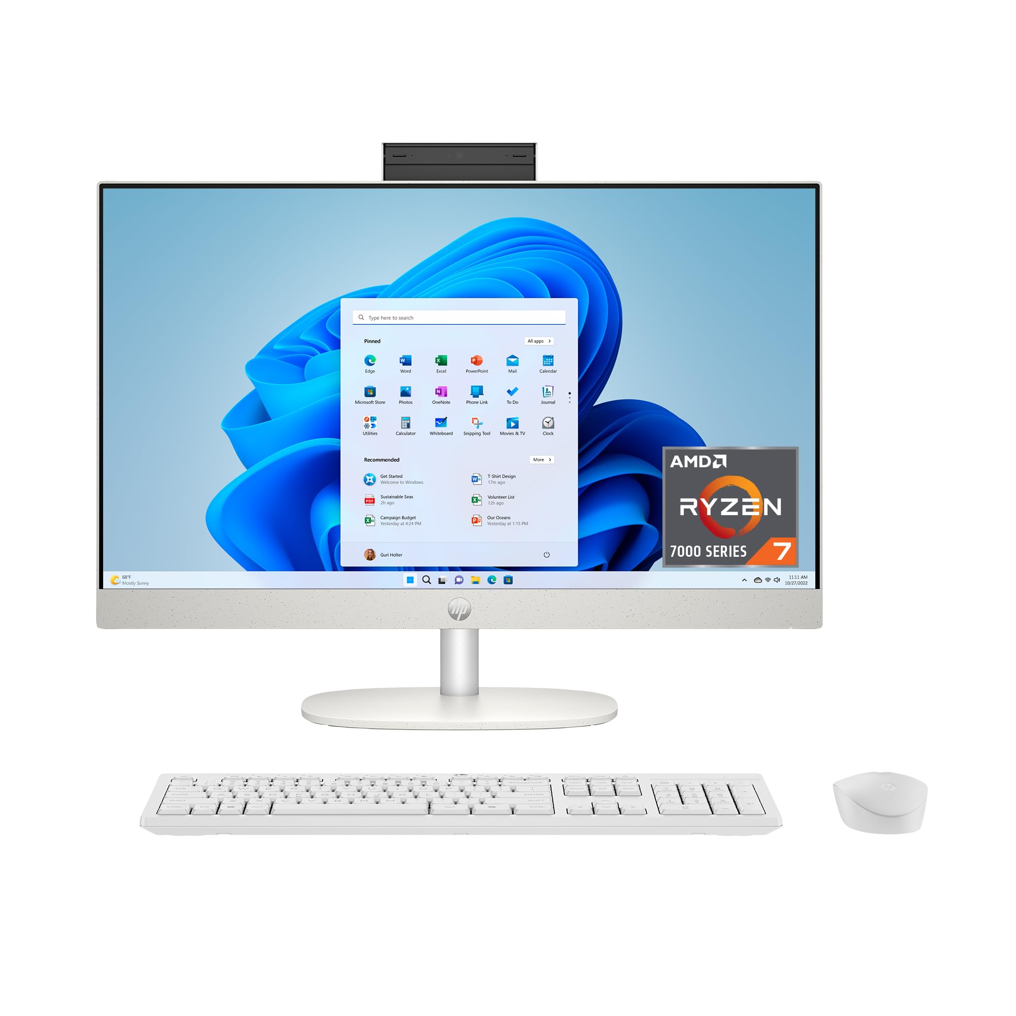 HP 23.8 All-in-One Desktop PC, FHD Touchscreen