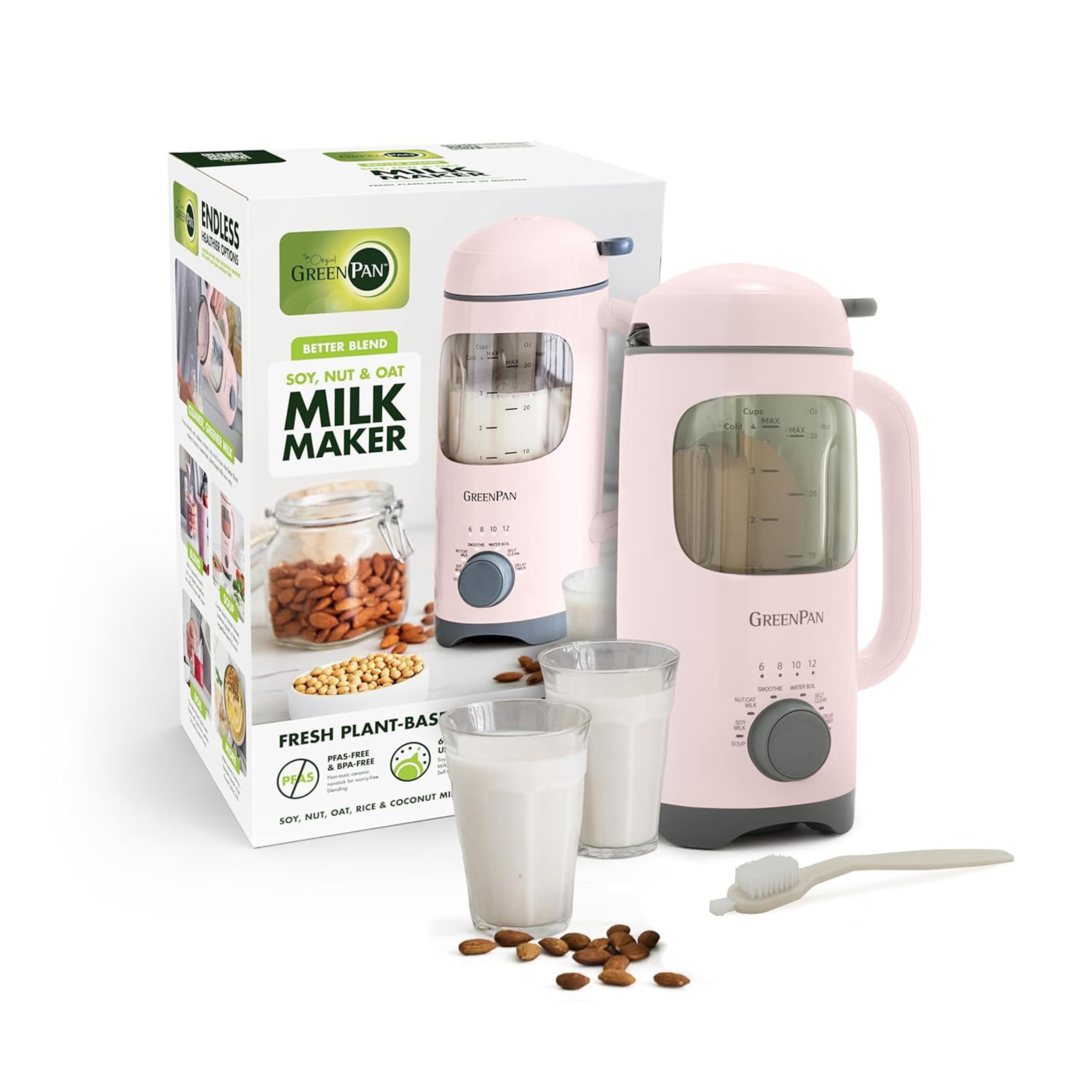 GreenPan 30oz Nut Milk Maker Machine, 15-in-1