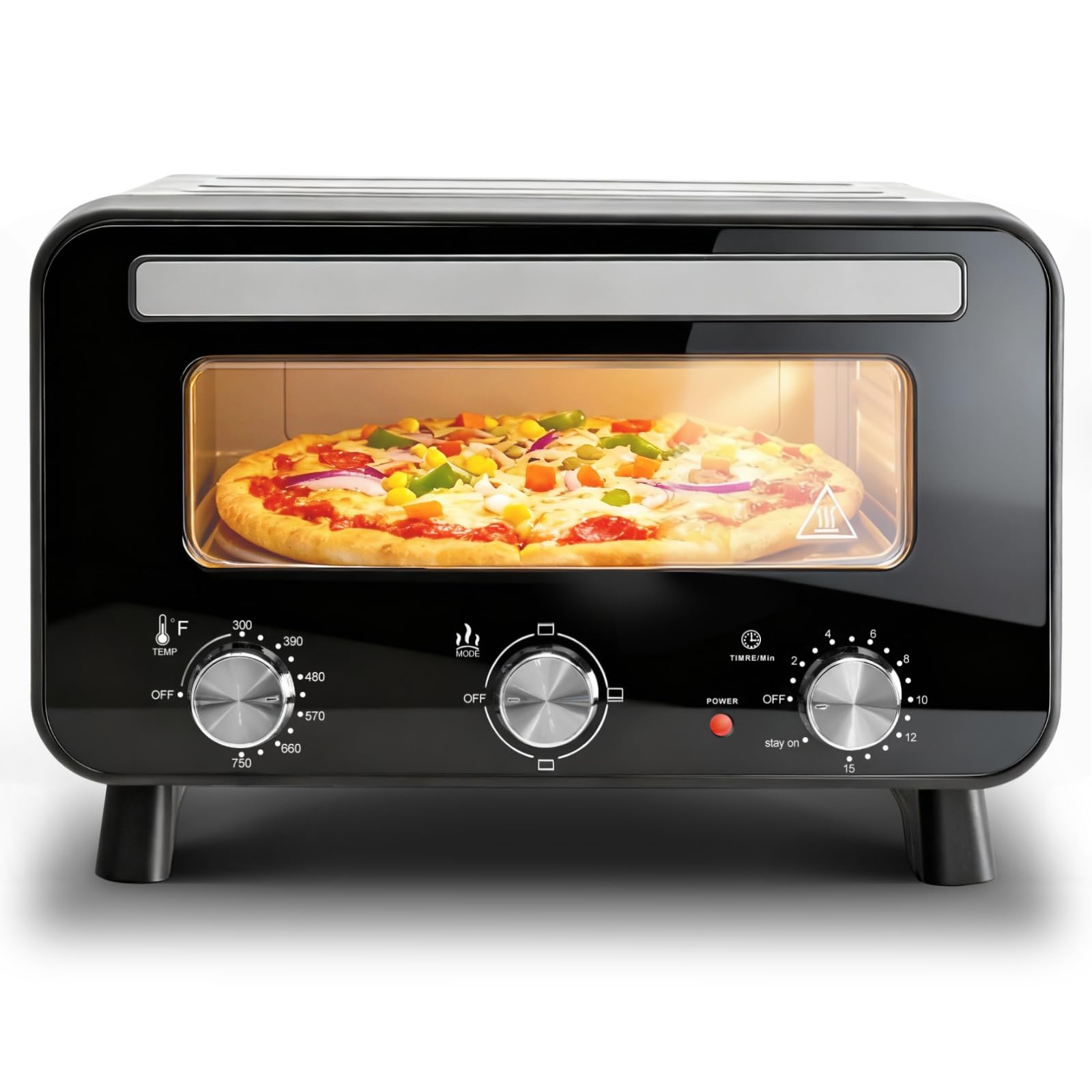 NEWBULIG Pizza Oven Indoor, Electric Pizza Maker