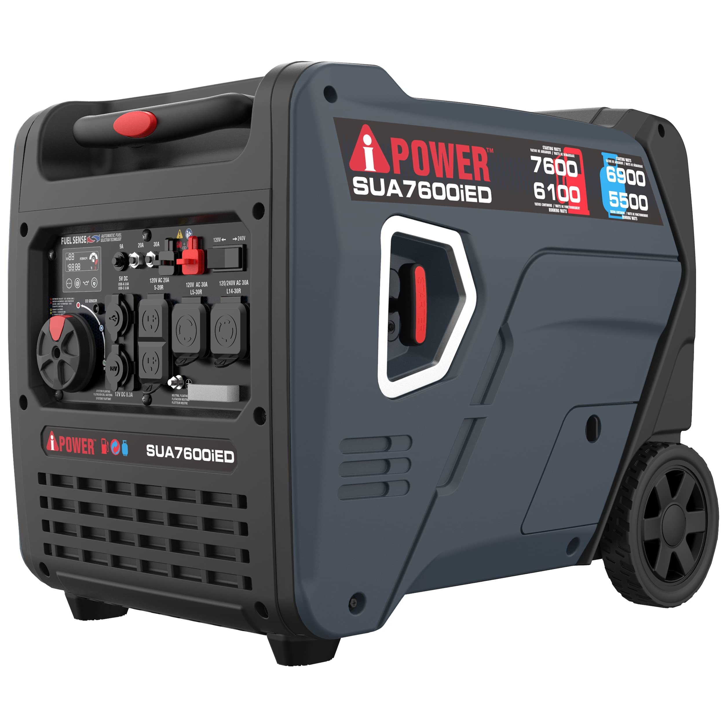 A-iPower 7600W Dual Fuel Quiet Portable Inverter