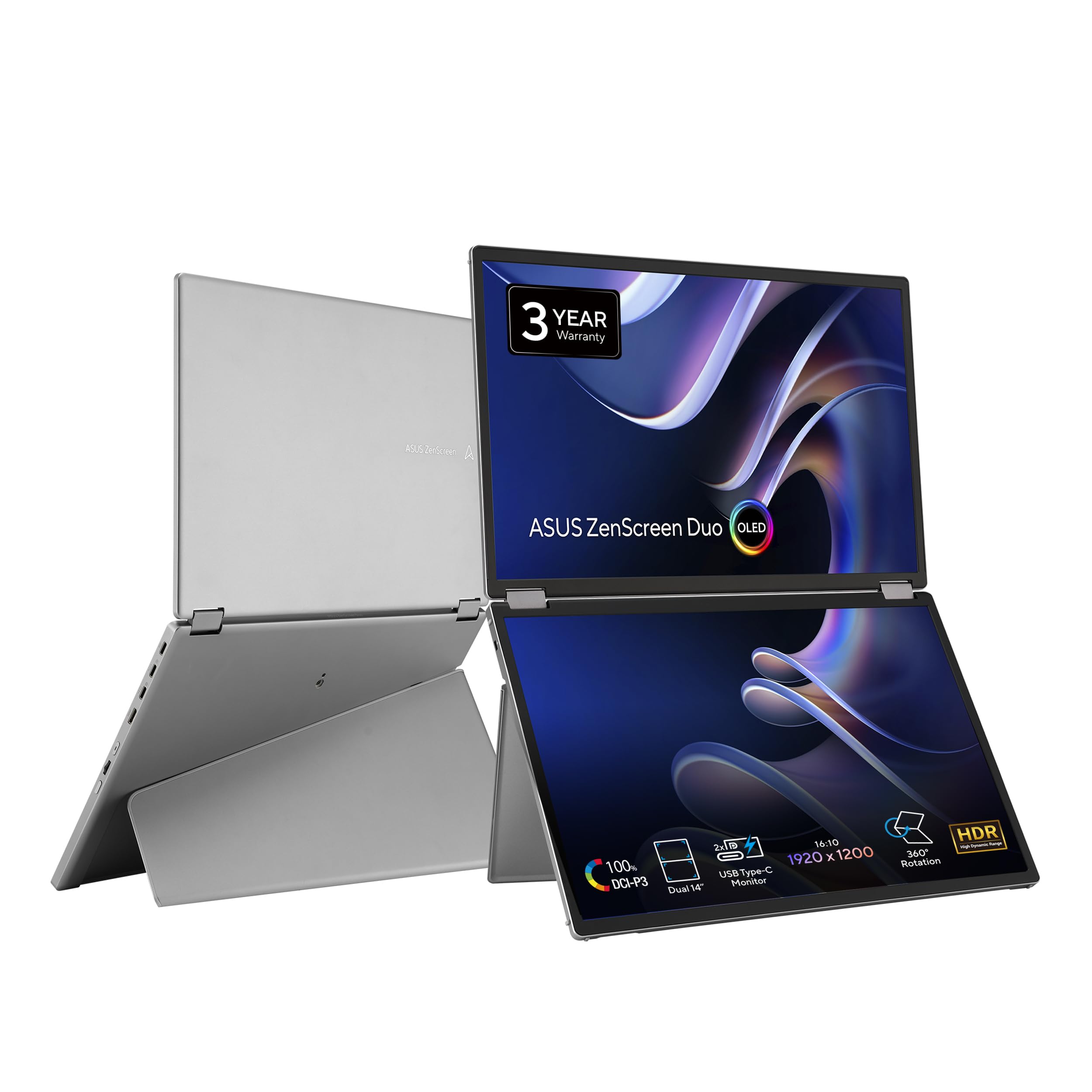 ASUS ZenScreen Duo OLED 360° Foldable Portable