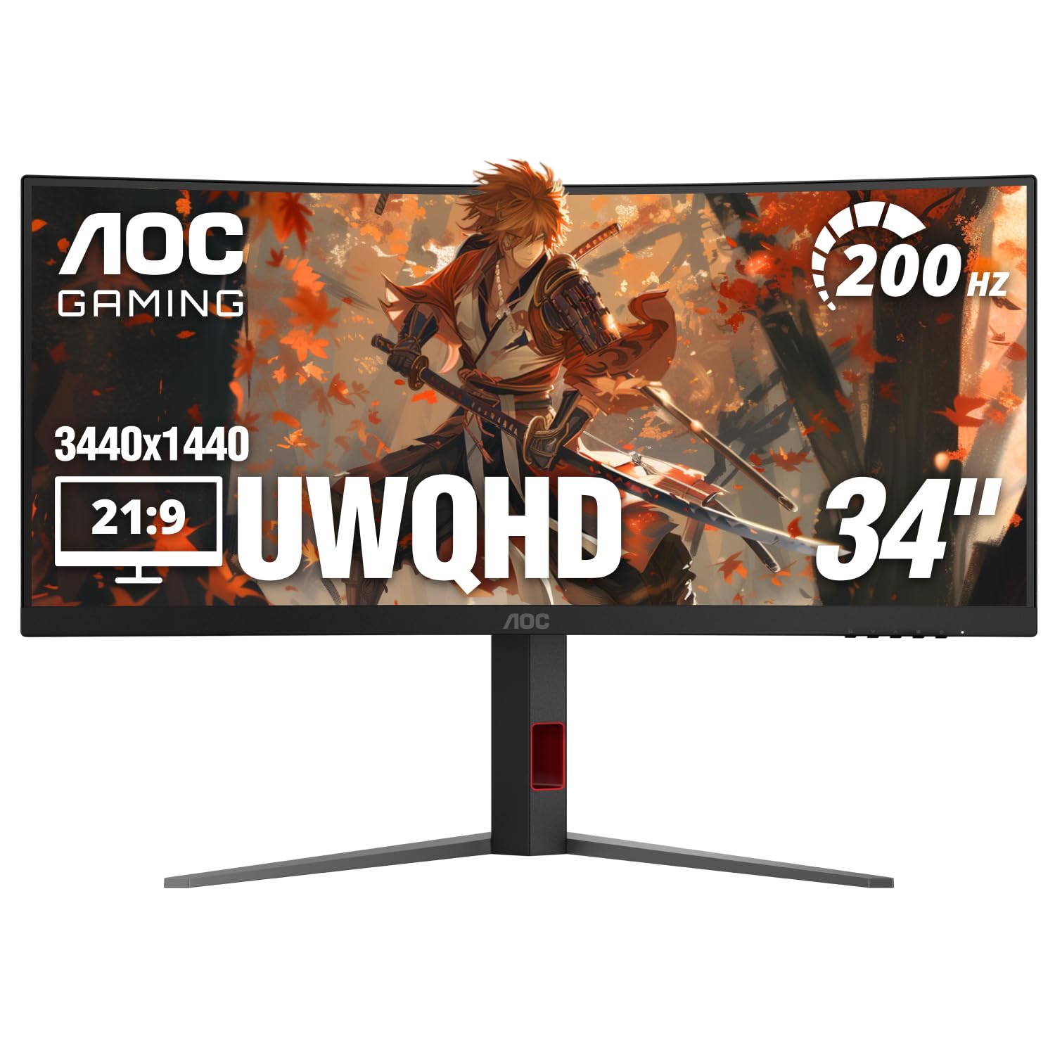 AOC 34 Curved Gaming Monitor UWQHD 200Hz