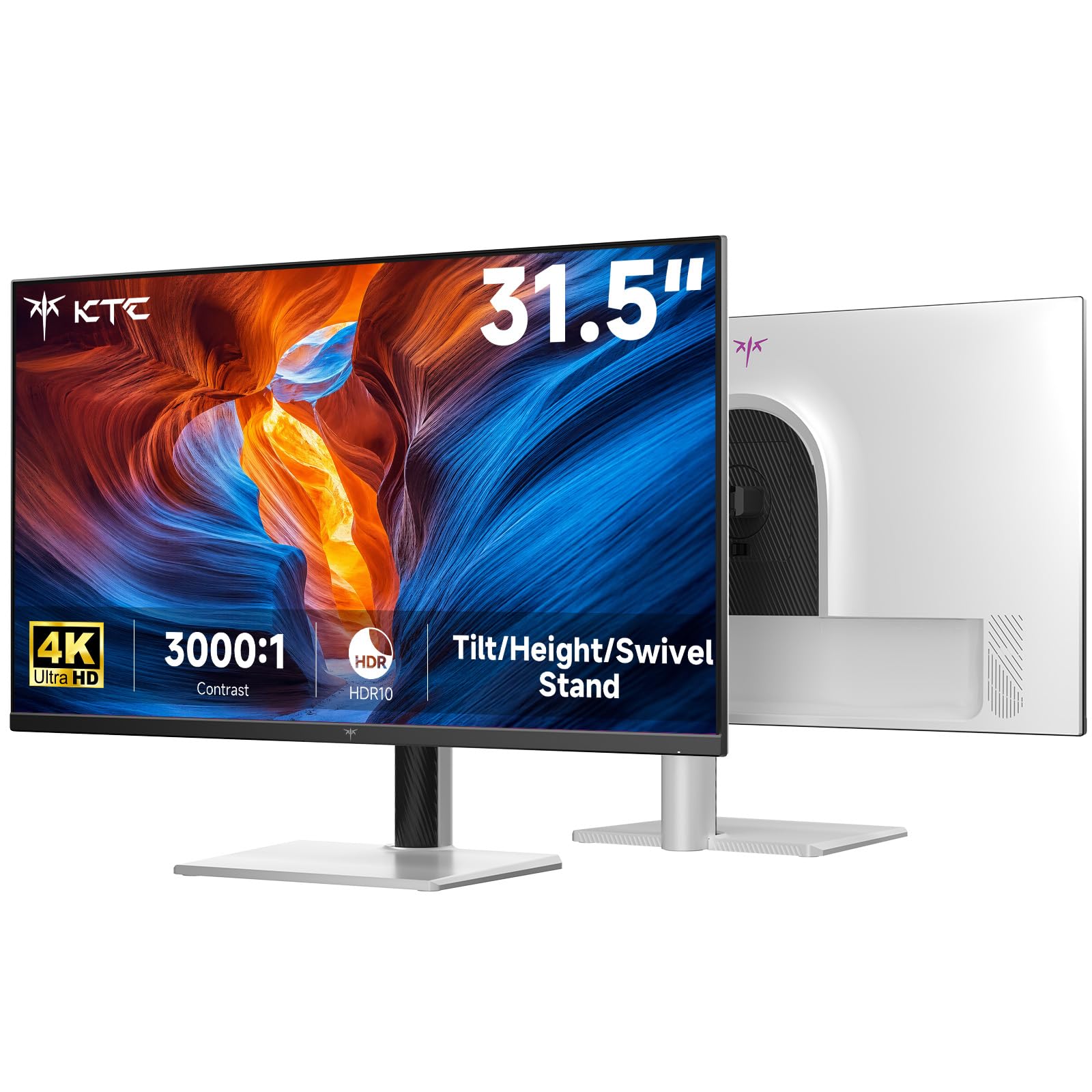 KTC 4K UHD White Computer Monitor
