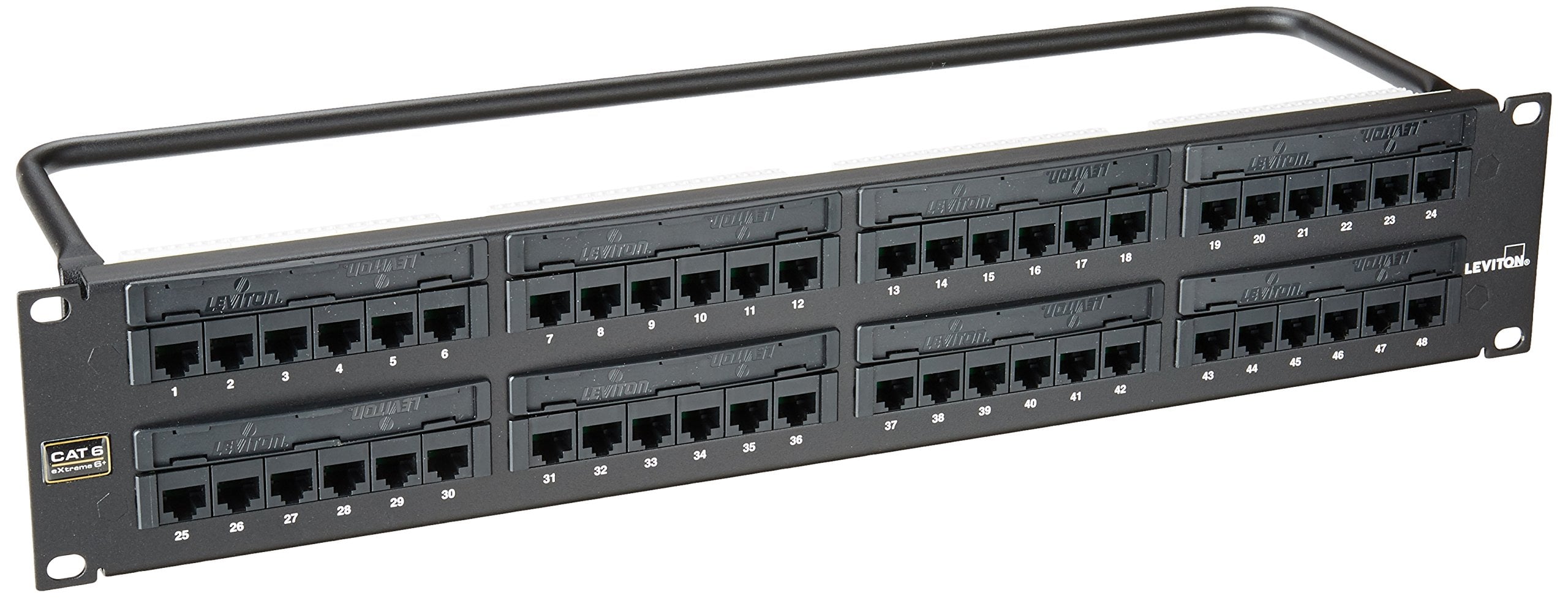 Leviton eXtreme 6+ Universal Patch Panel, 48-Port