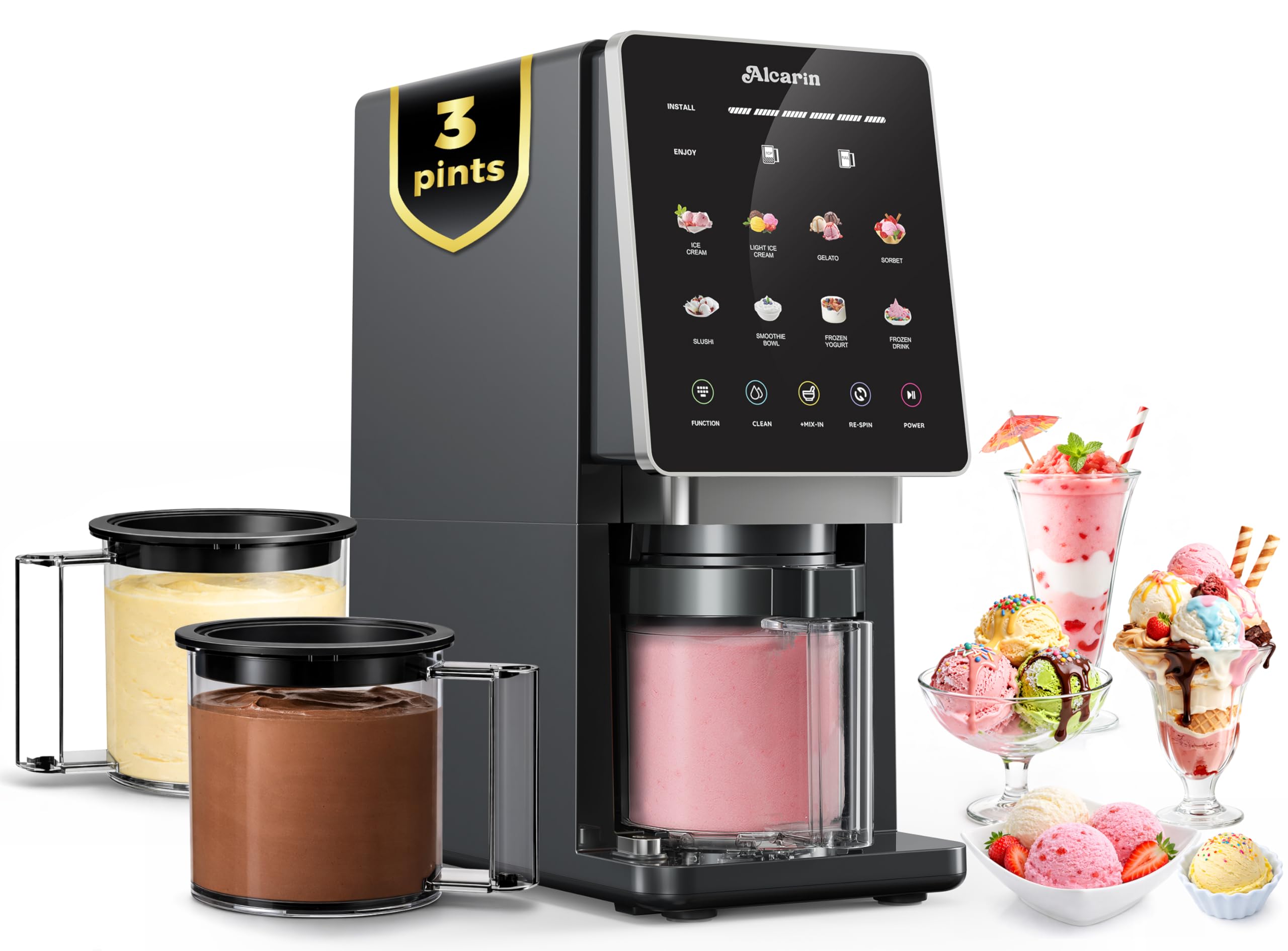 Alcarin Electric Ice Cream Maker Machine