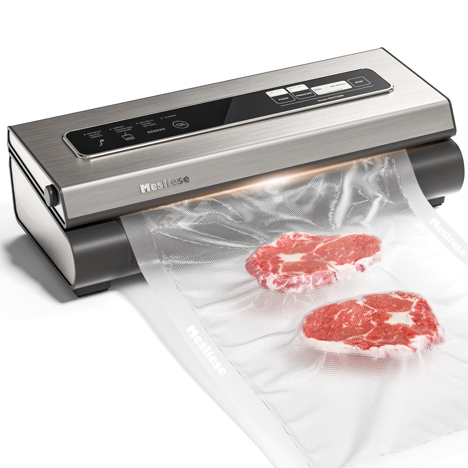 Mesliese Vacuum Sealer Machine Powerful 90Kpa Precision