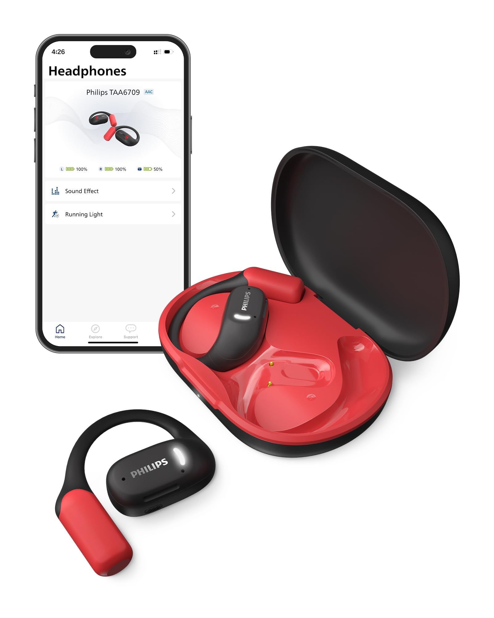 Philips A6709 Air Conduction Headphones,True Wireless Bluetooth