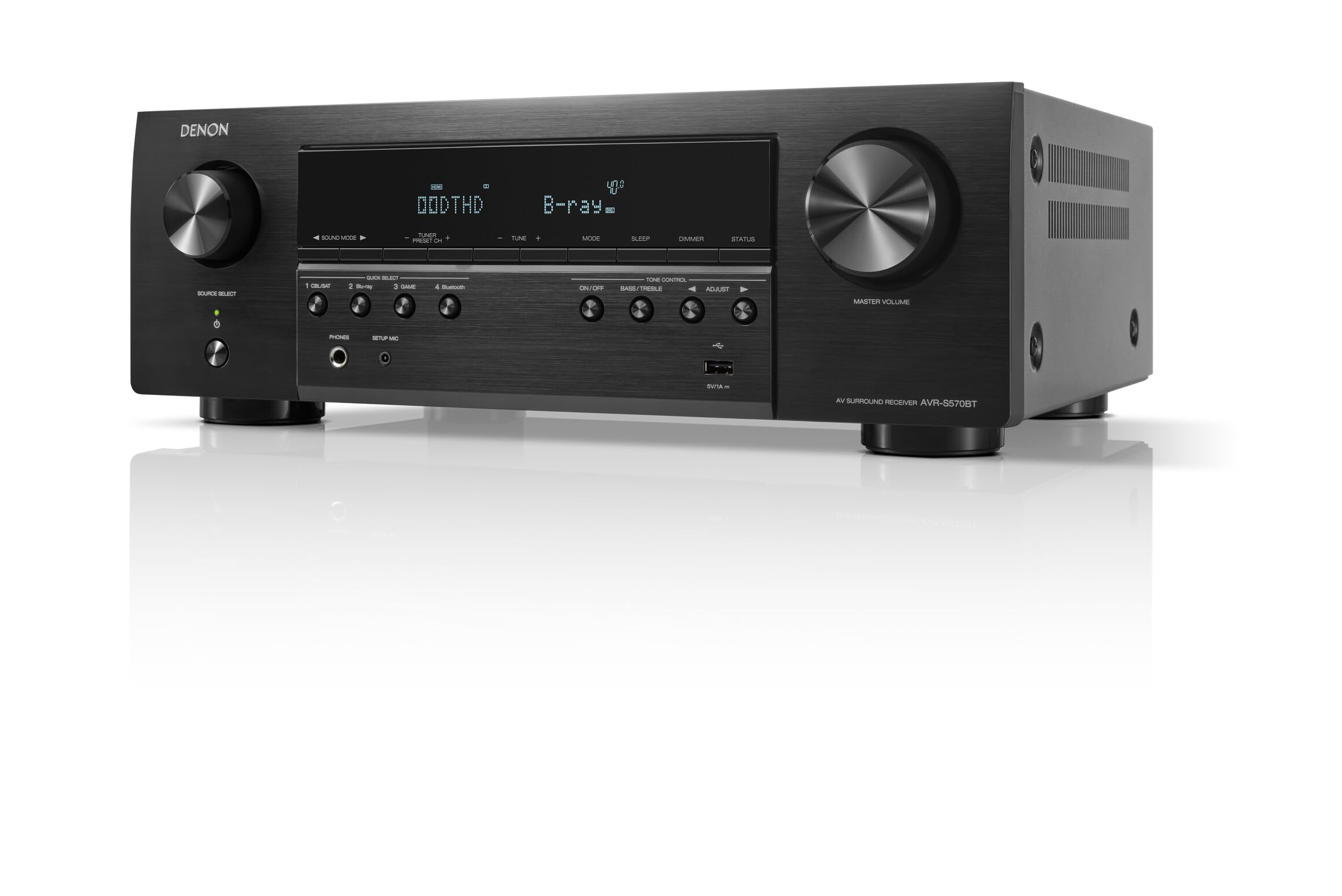 Denon AVR-S570BT 5.2 Channel AV Receiver 8K