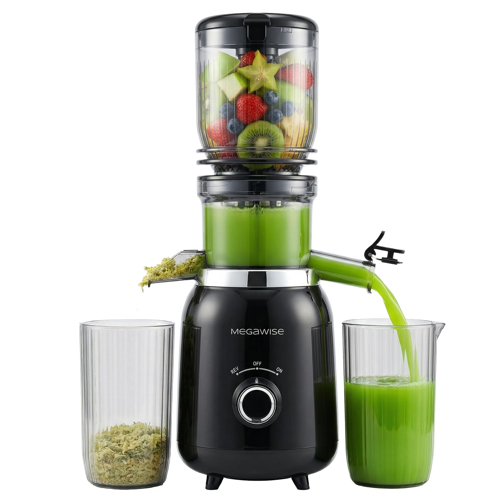 MEGAWISE SJ250I Slow Masticating Juicer, Cold Press