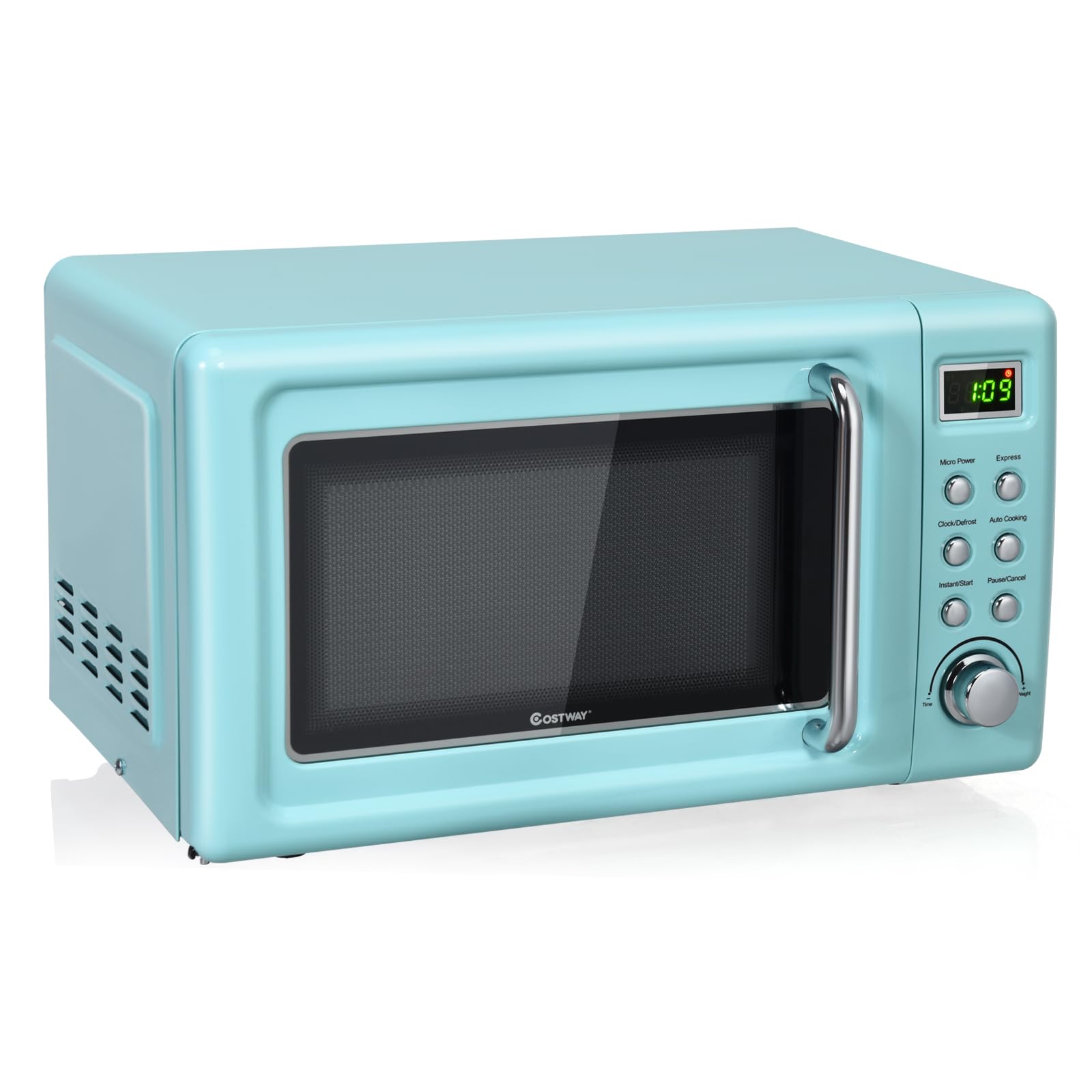 COSTWAY Retro Countertop Microwave Oven, 0.7Cu.ft, 700-Watt