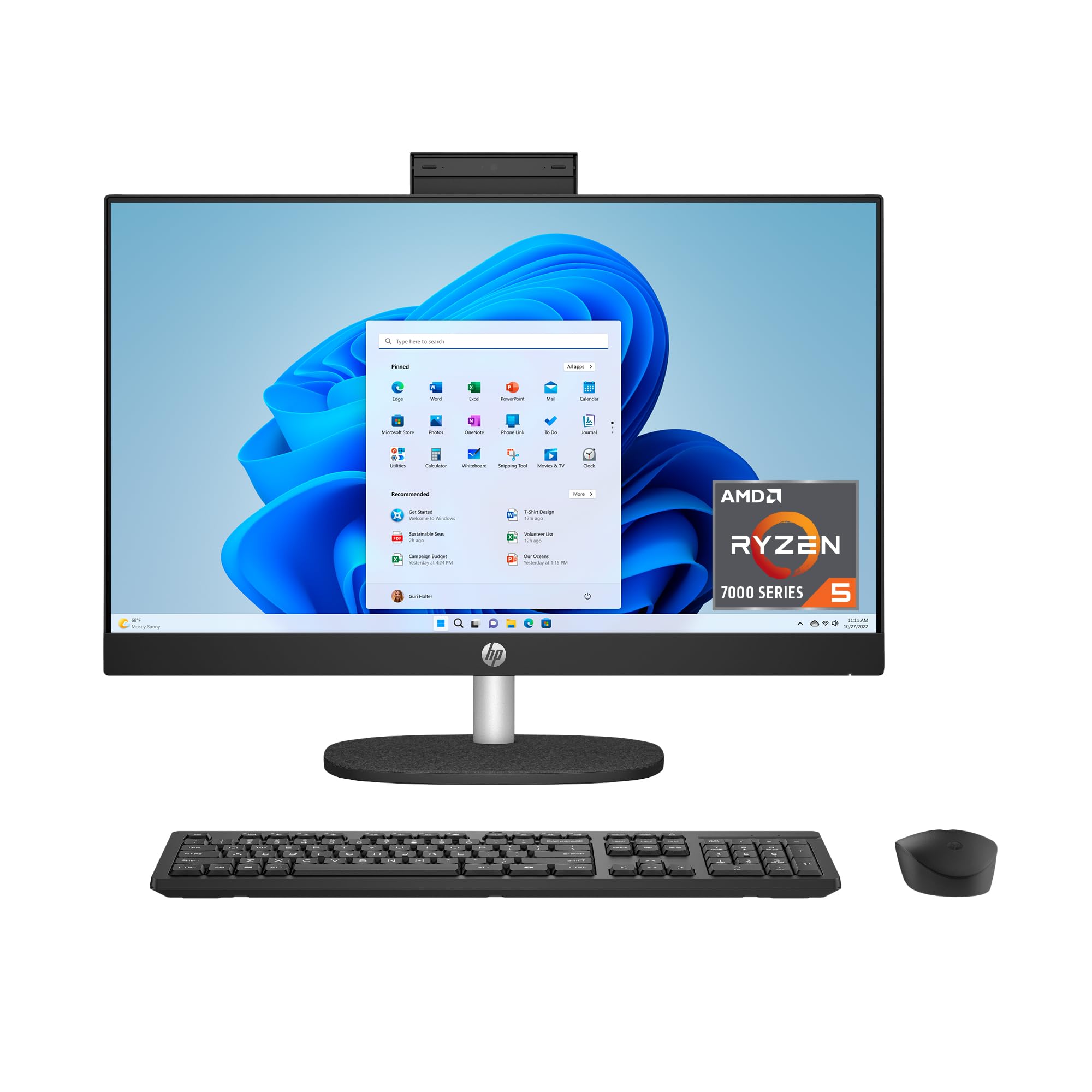 HP 23.8 All-in-One Desktop PC, FHD Touchscreen