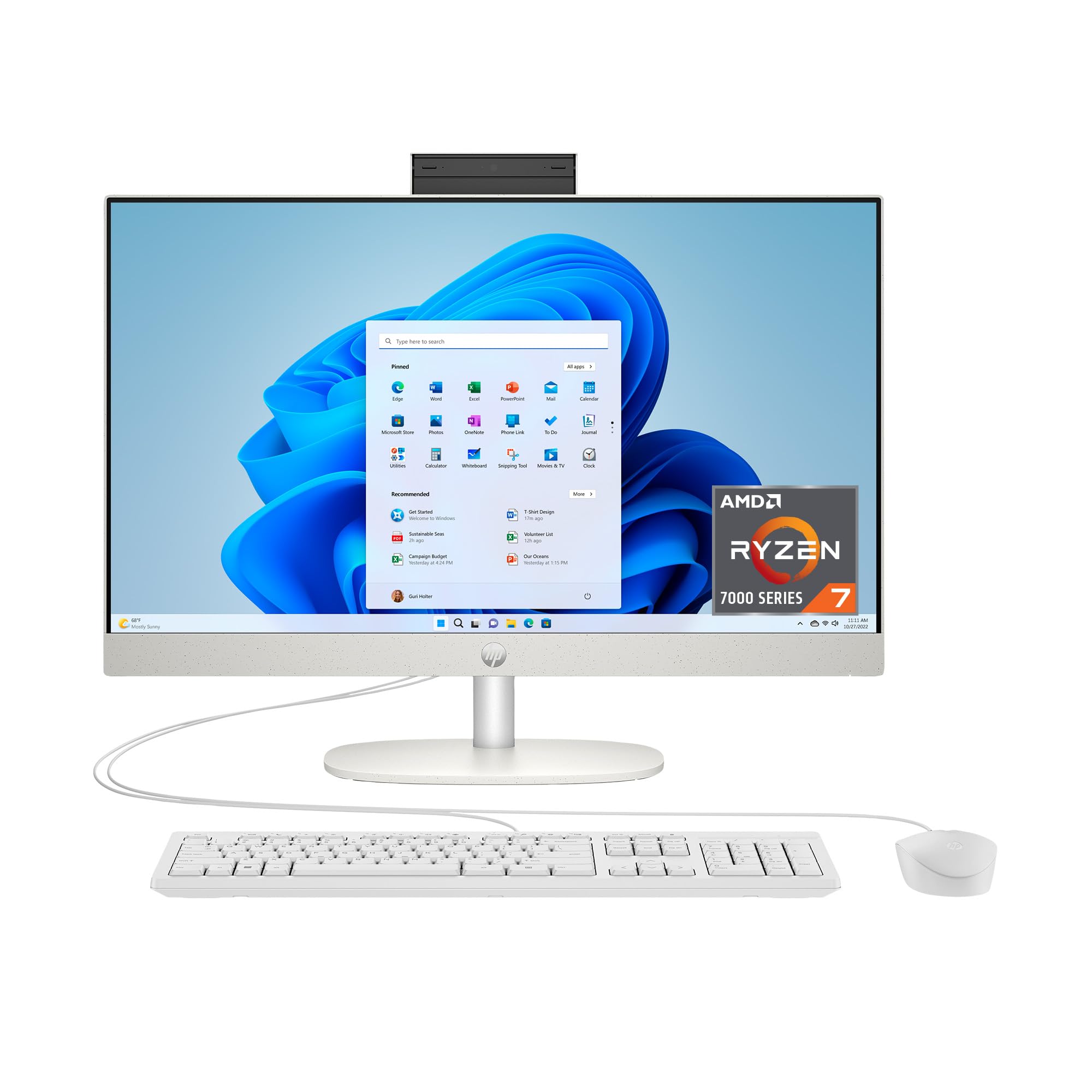 HP 24 All-in-One Desktop PC, FHD Display