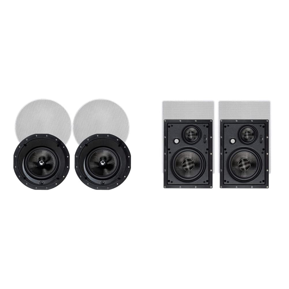Monoprice 2-Way Carbon Fiber in-Ceiling Speakers -