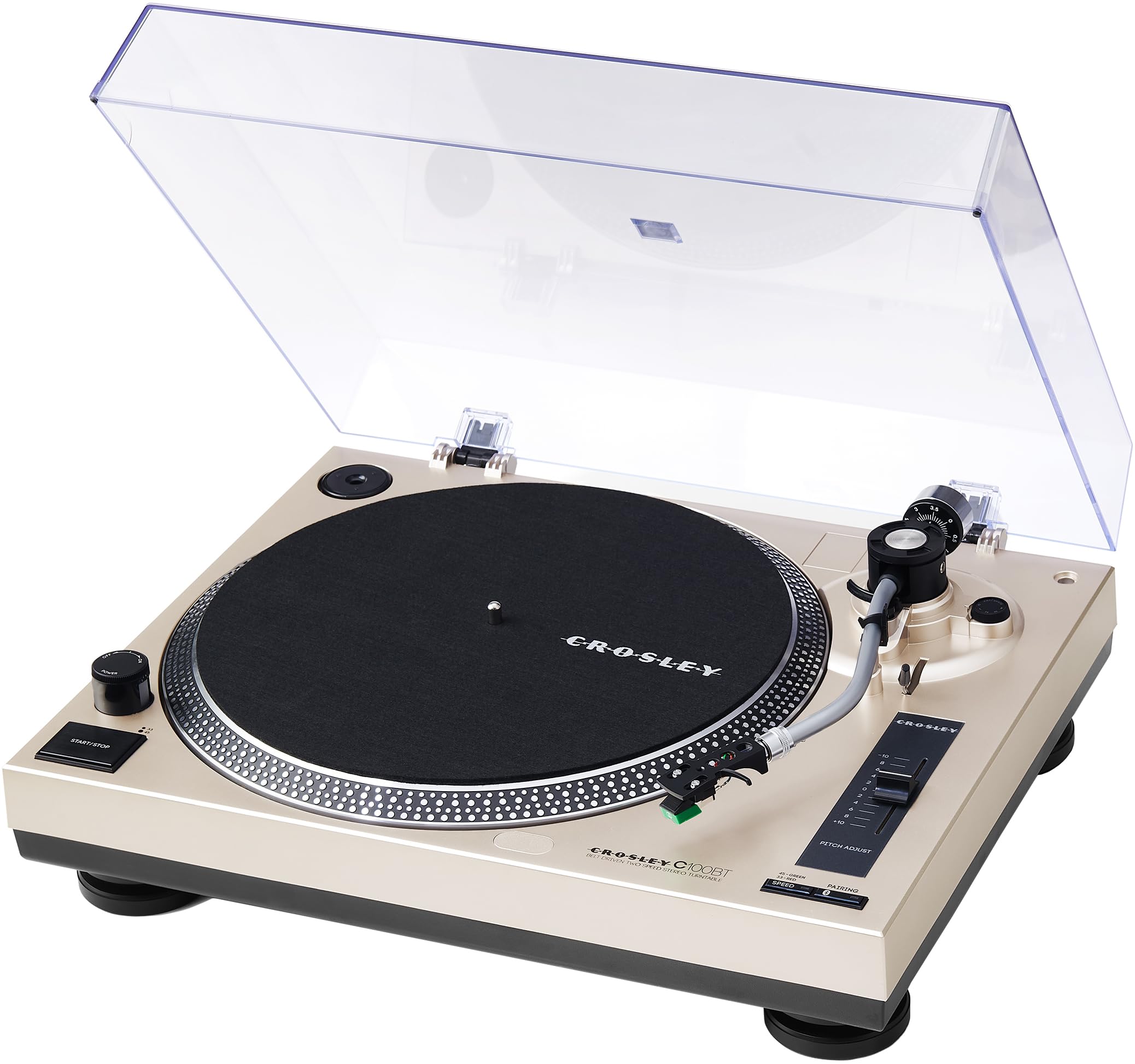 Crosley C100BT-CP Belt-Drive Bluetooth Turntable Record Player