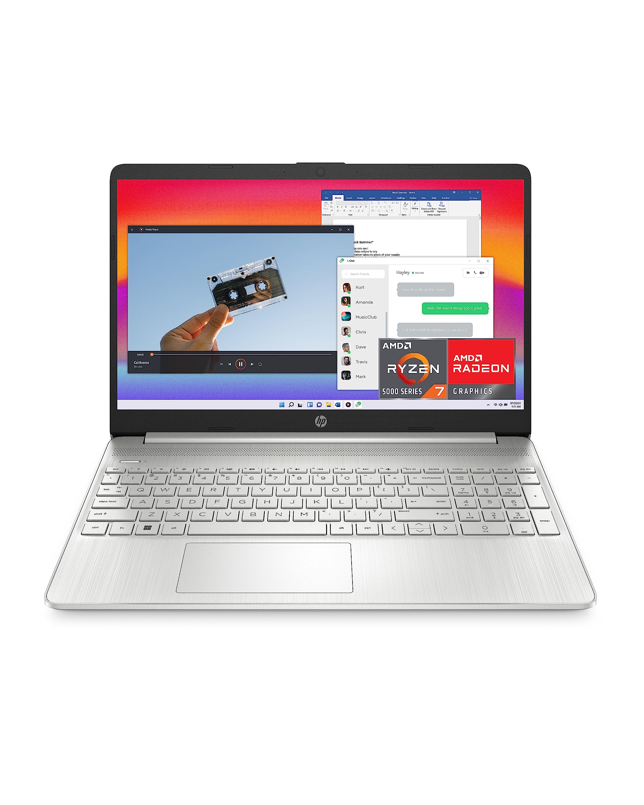 HP Laptop, AMD Ryzen 7 5700U, 8