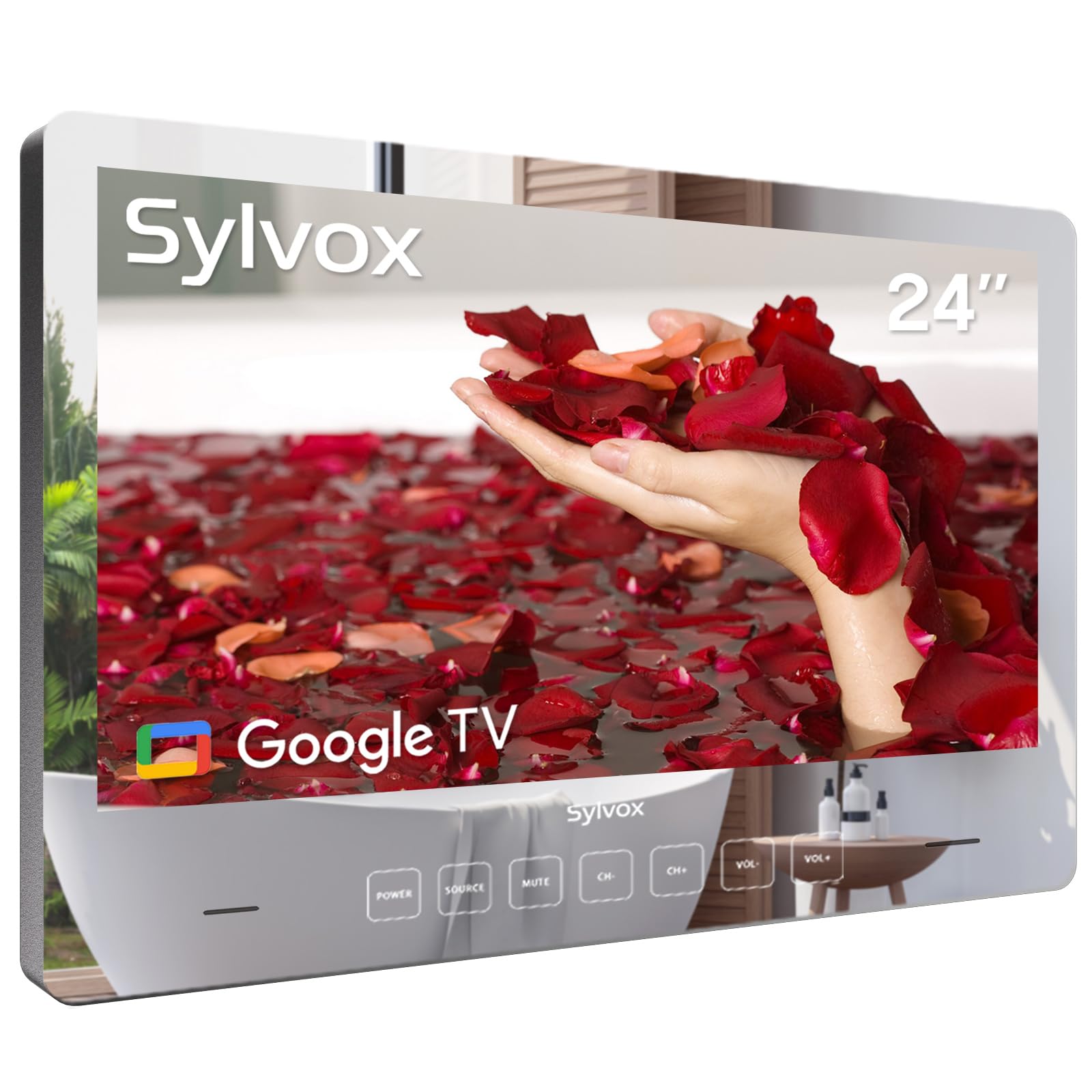 SYLVOX 24'' Smart TV Bathroom Magic Mirror