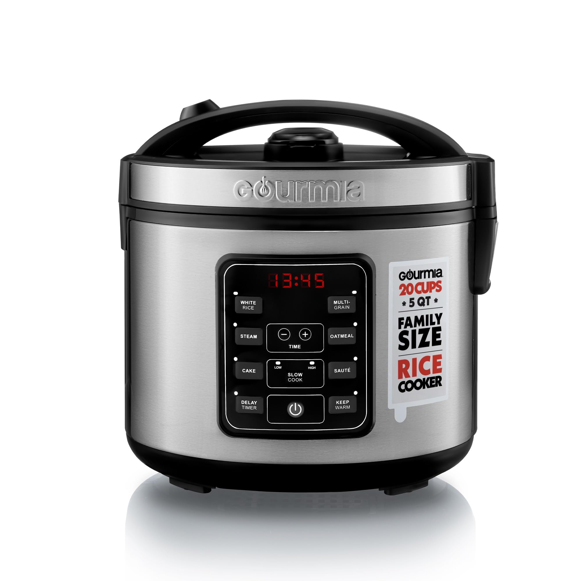 Gourmia Rice Cooker, 5 Qt Capacity