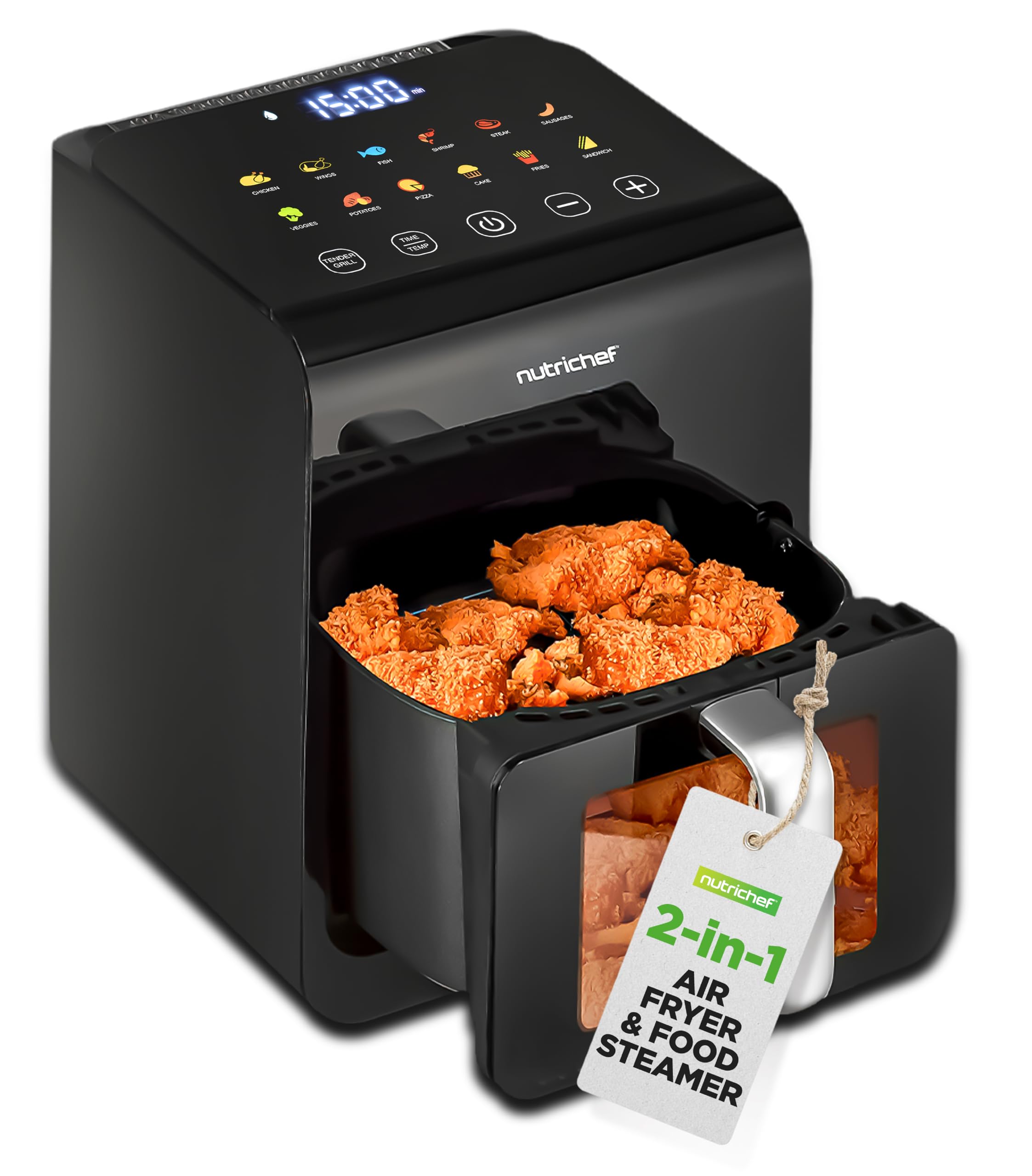 NutriChef 6 Liter Electric Air Fryer &