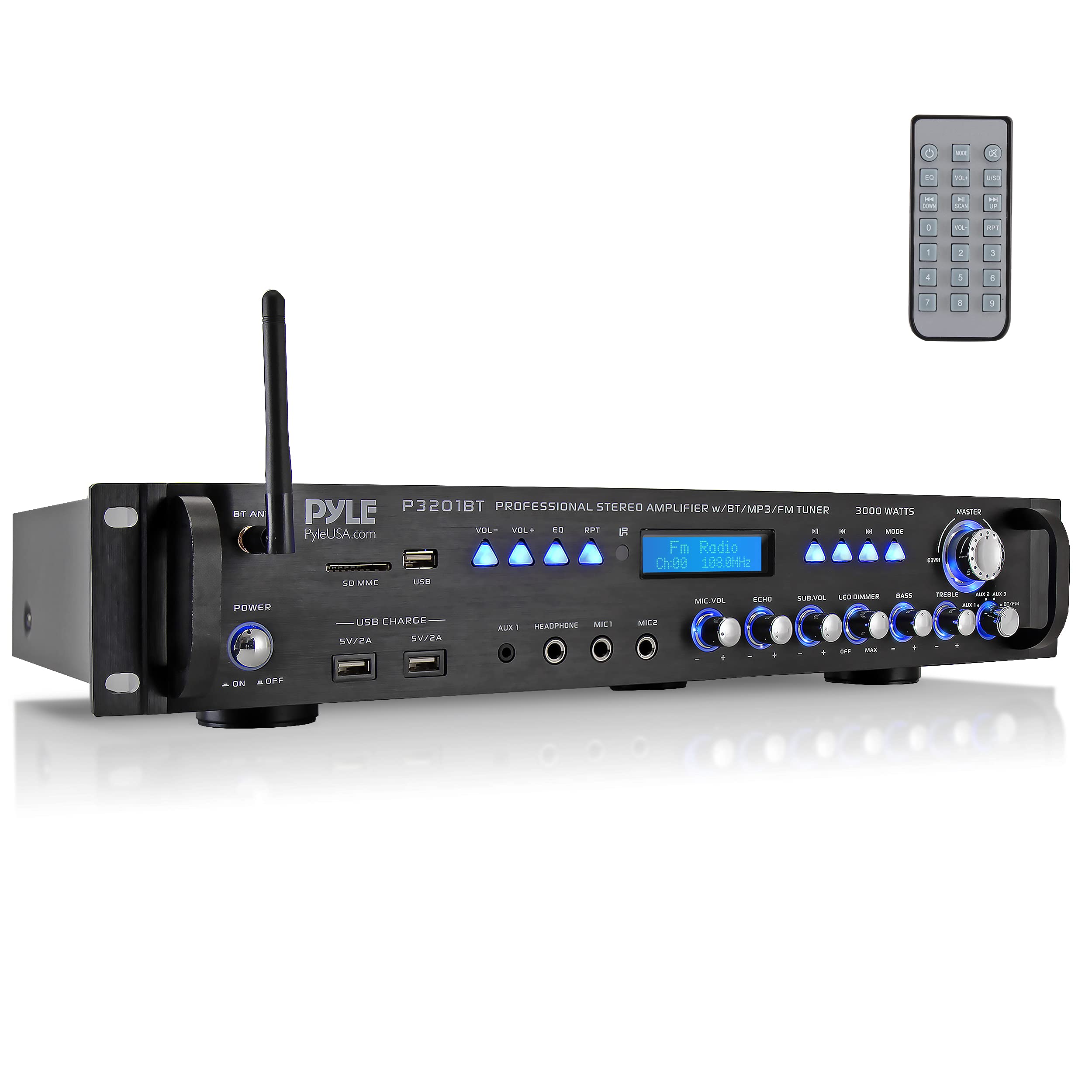 Pyle Multi Channel Bluetooth Preamplifier Receiver -