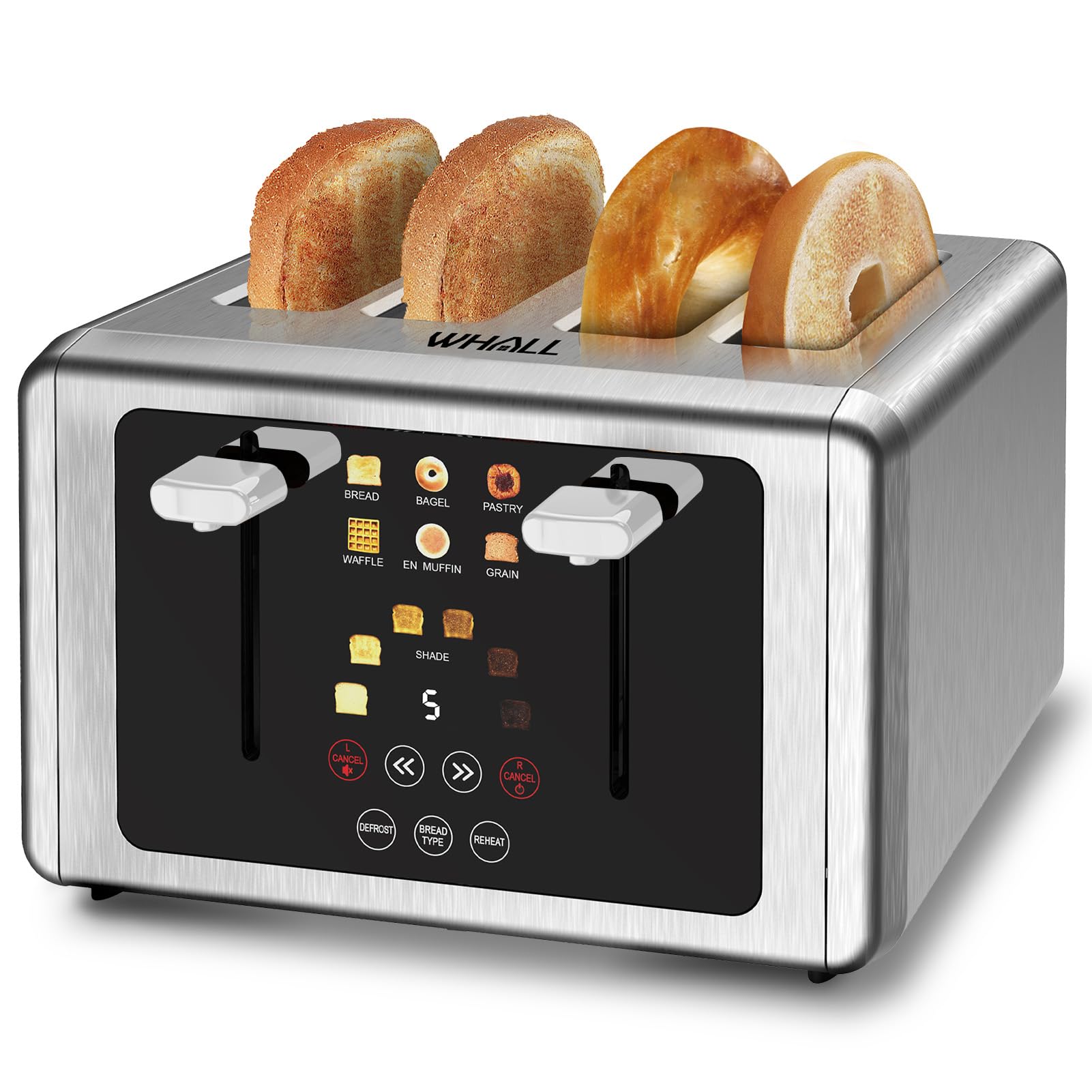 whall 4 Slice Touch Screen Toaster, Stainless