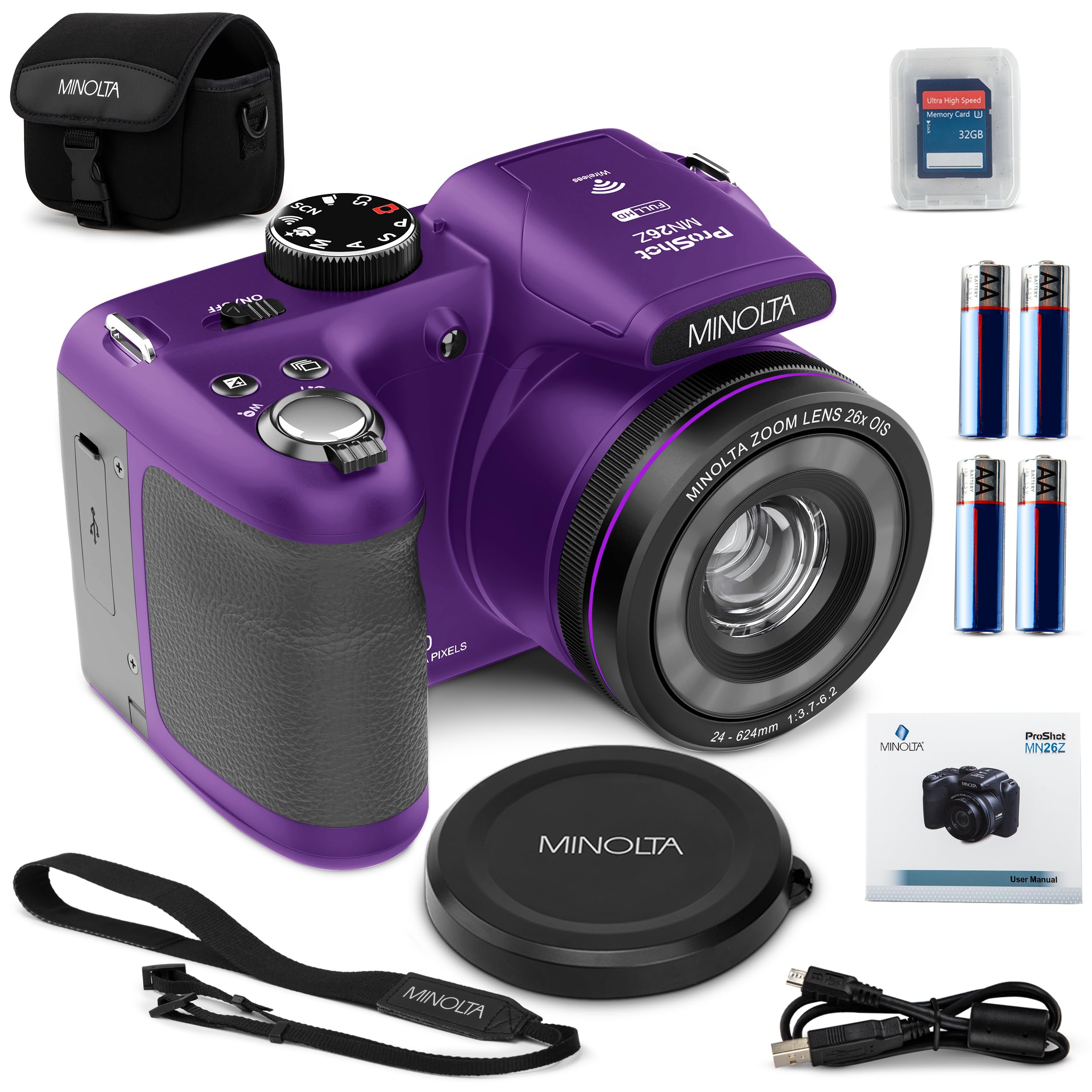 Minolta ProShot 20MP Camera, 26x Optical