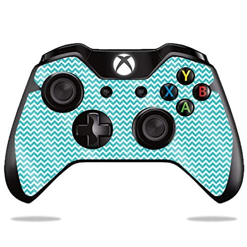 MightySkins Glossy Glitter Skin for Xbox Controller - Turquoise Chevron