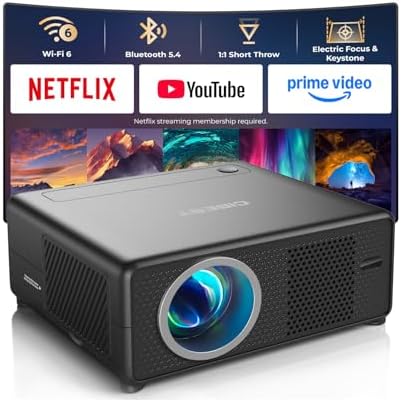 CiBest 1080P WiFi Bluetooth Projector