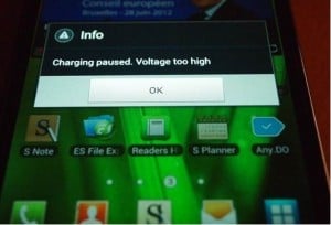 Charging paused voltage too high