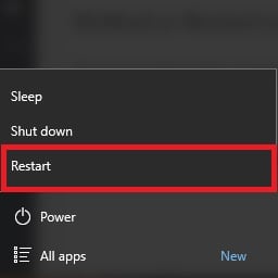 Restart your computer