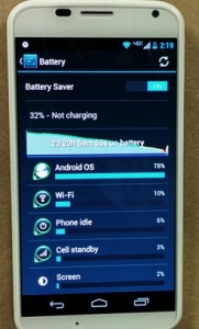 Moto X poor battery life issue