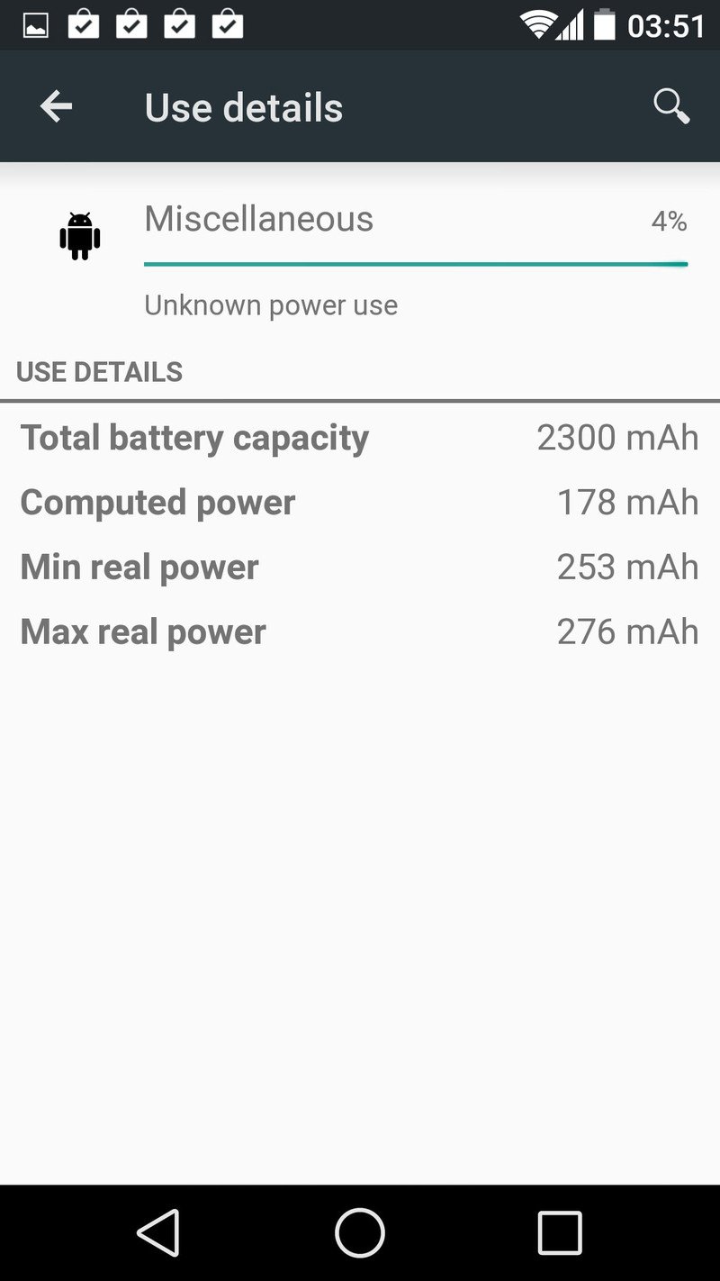 android l battery-mah