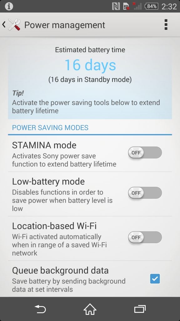 sony_z2_battery-low battery mode