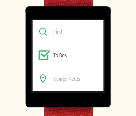Ever-note for Android wear