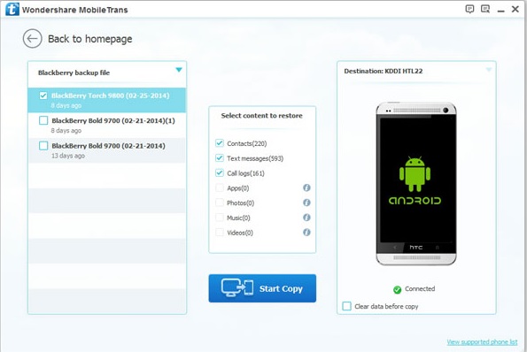 How to transfer contacts from Blackberry to Galaxy S4