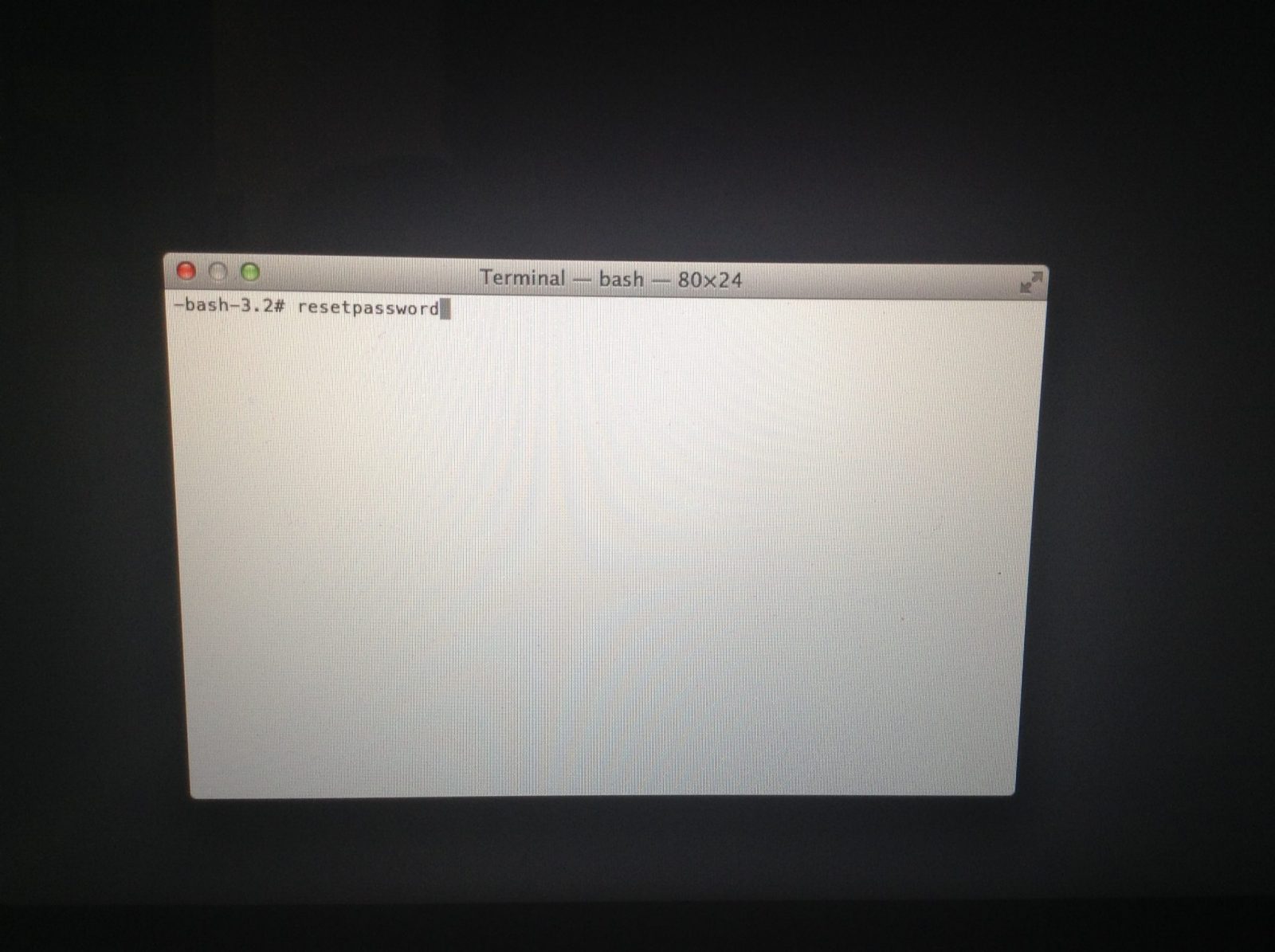 terminal reset password mac