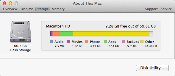 how to clean mac storage