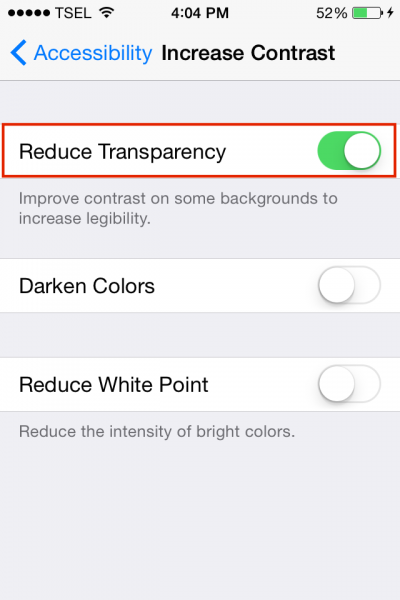 How to Turn off Translucency Effect on iPhone or iPad
