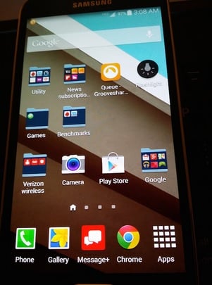 Screen Modes Of Samsung Galaxy S5-low light