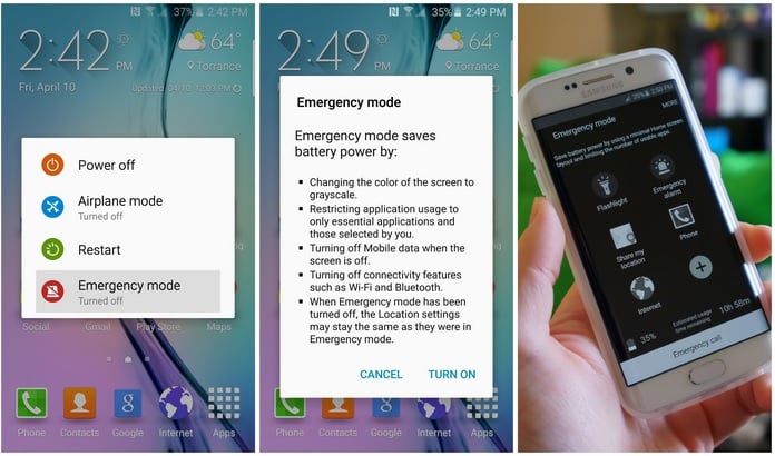 Wi-Fi calling feature and place a call to emergency numbers from your Galaxy S6 Edge