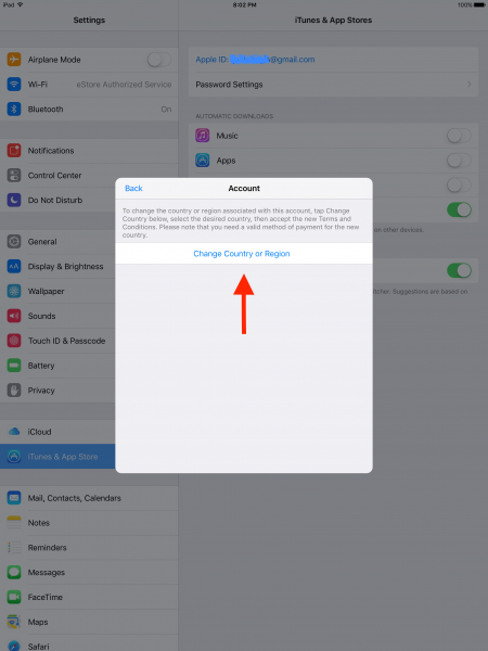 How To Change Your ITunes Store Location (For IPad Users)