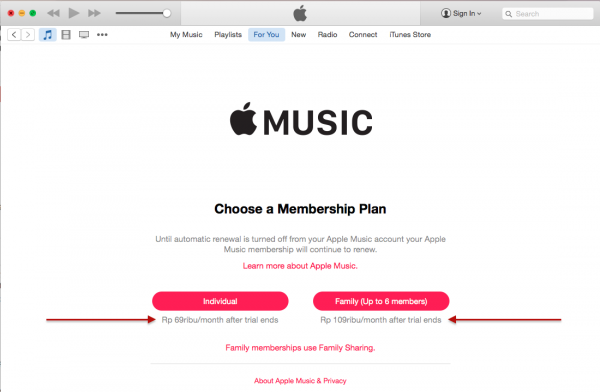 The subscription price for Apple Music can be different for each country Check Your Country