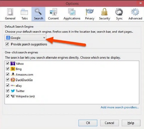 How to change your default search engine