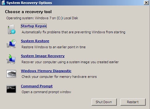 Hal.dll error in windows 7