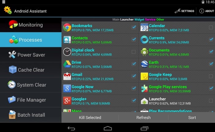 Memory cleaner android