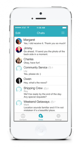 Sicher, a secure messaging app, source: shape.ag