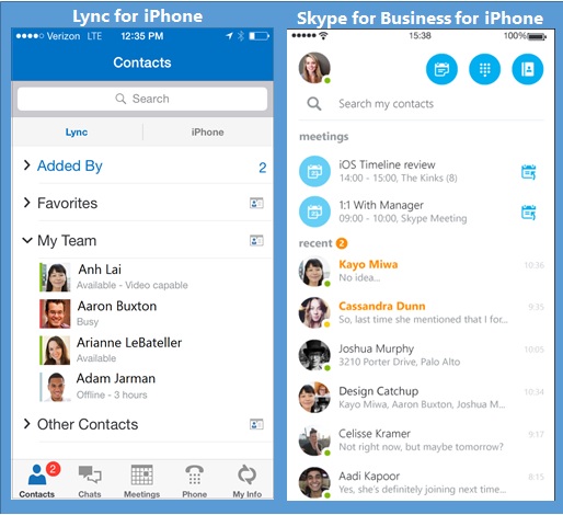 Skype Empresarial iOS