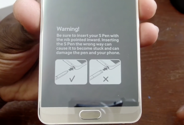 Samsung FIxes The Backward Pen Issue On New Galaxy Note 5